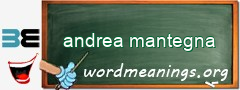 WordMeaning blackboard for andrea mantegna